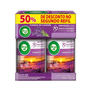 Odorizador Refil Campos de Lavanda Promocional 2 unidades de 250ml Freshmatic