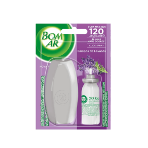 Odorizador Refil Click Spray com Aplicador Campos de Lavanda 12ml Bom Ar